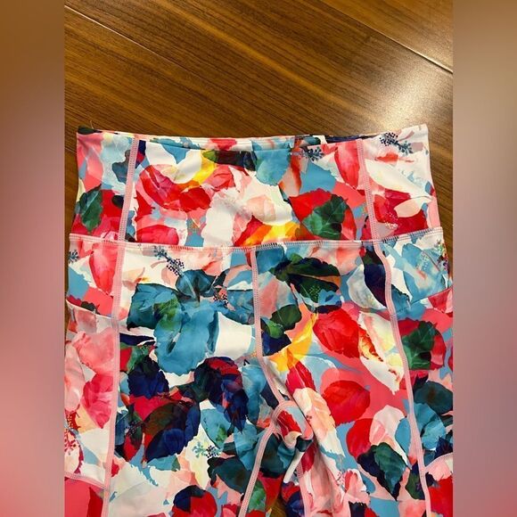 Zyia floral active leggings women’s size 8 to 10 - Picture 7 of 12